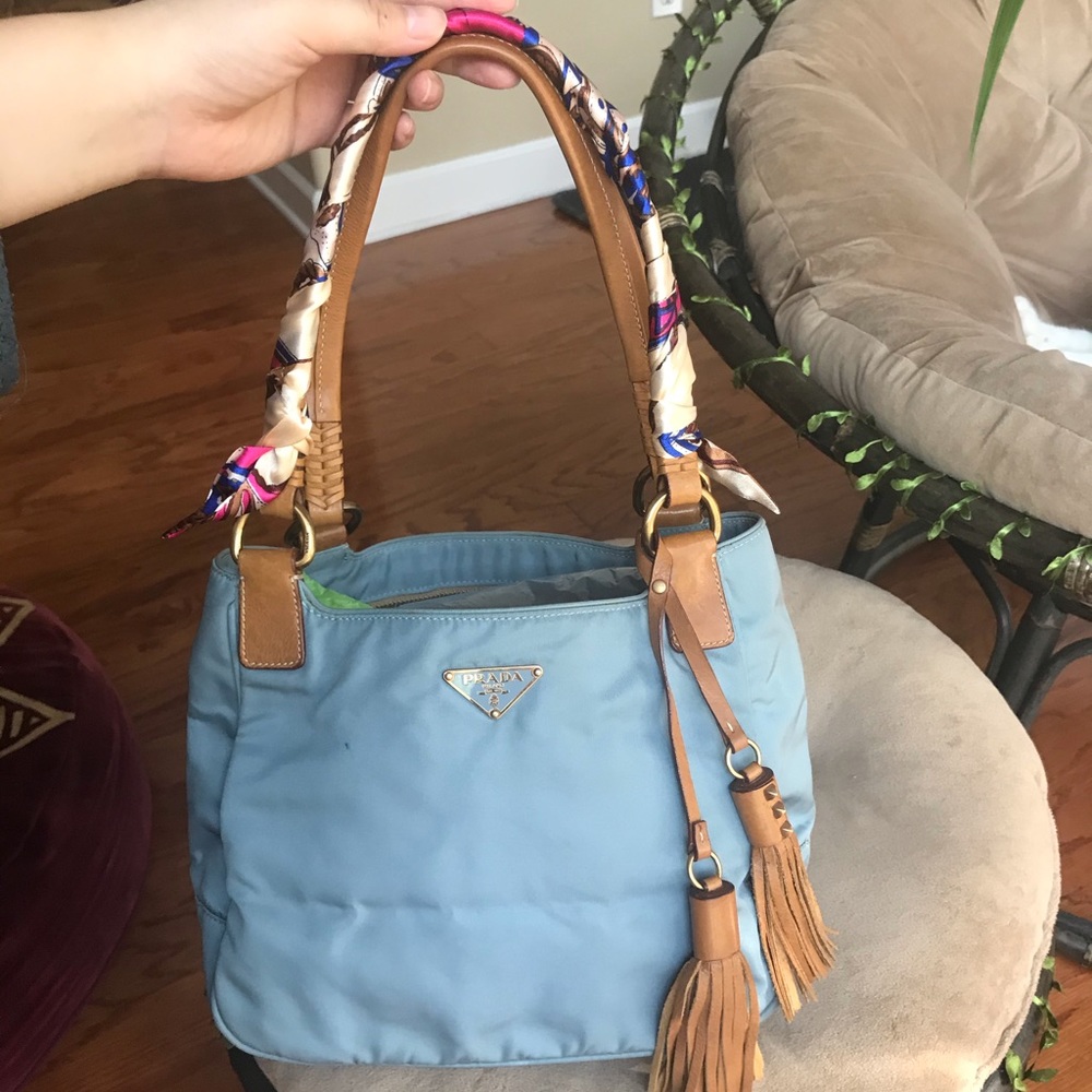 Prada grey nylon bag